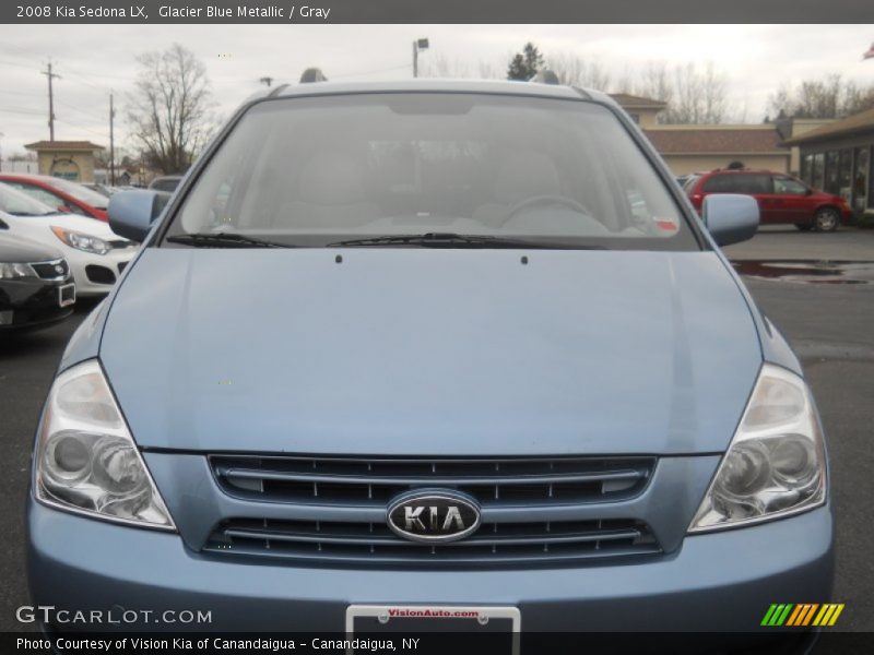 Glacier Blue Metallic / Gray 2008 Kia Sedona LX
