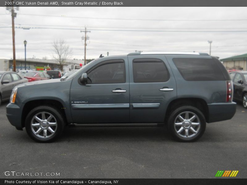 Stealth Gray Metallic / Ebony Black 2007 GMC Yukon Denali AWD