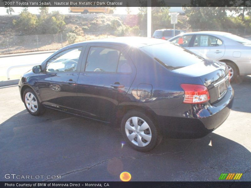 Nautical Blue Metallic / Dark Charcoal 2007 Toyota Yaris Sedan