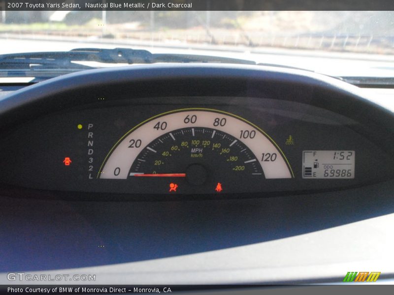 Nautical Blue Metallic / Dark Charcoal 2007 Toyota Yaris Sedan
