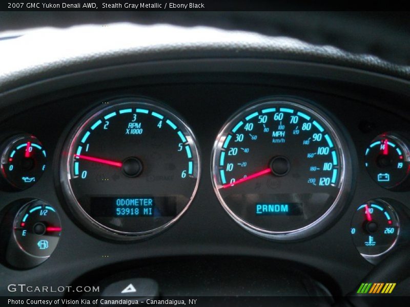 Stealth Gray Metallic / Ebony Black 2007 GMC Yukon Denali AWD