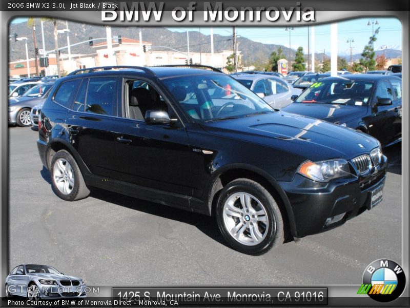 Jet Black / Black 2006 BMW X3 3.0i