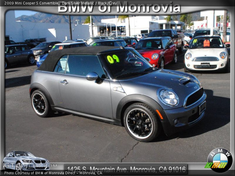 Dark Silver Metallic / Black/Grey 2009 Mini Cooper S Convertible