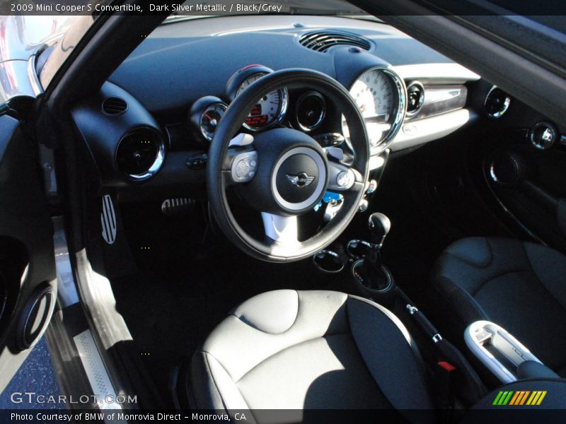 Dark Silver Metallic / Black/Grey 2009 Mini Cooper S Convertible