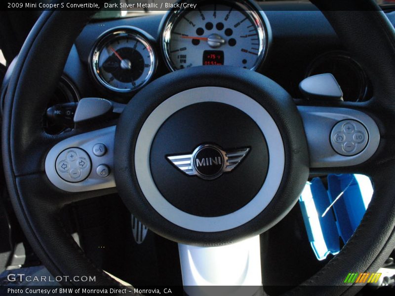 Dark Silver Metallic / Black/Grey 2009 Mini Cooper S Convertible