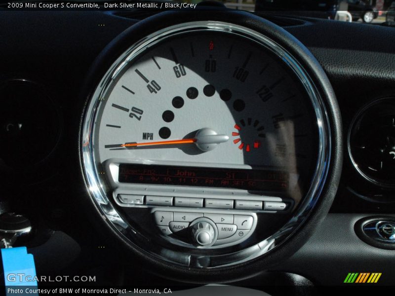 Dark Silver Metallic / Black/Grey 2009 Mini Cooper S Convertible