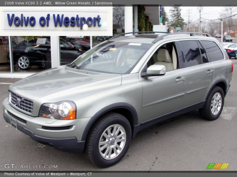 Willow Green Metallic / Sandstone 2008 Volvo XC90 3.2 AWD