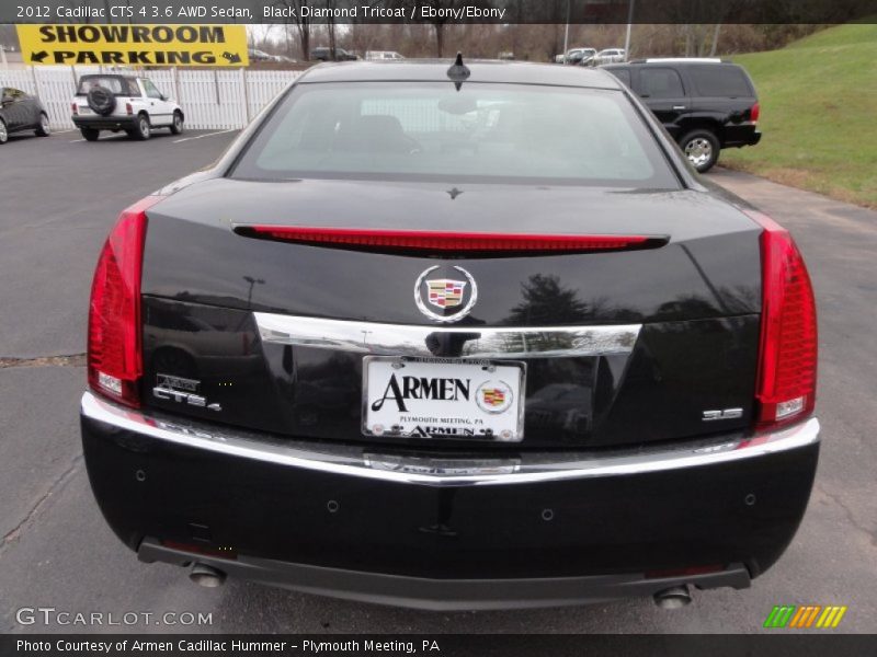 Black Diamond Tricoat / Ebony/Ebony 2012 Cadillac CTS 4 3.6 AWD Sedan