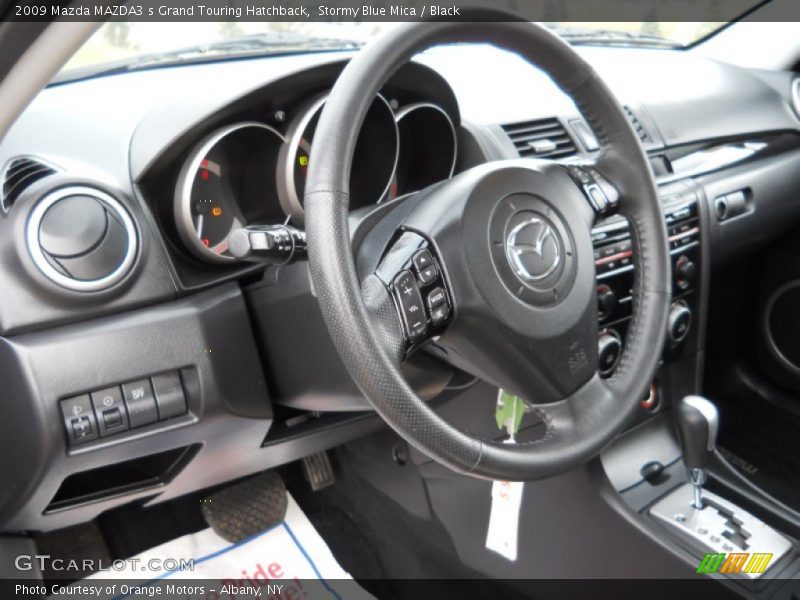 Stormy Blue Mica / Black 2009 Mazda MAZDA3 s Grand Touring Hatchback