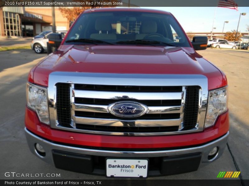 Vermillion Red / Medium Stone 2010 Ford F150 XLT SuperCrew