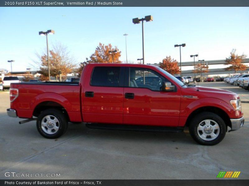 Vermillion Red / Medium Stone 2010 Ford F150 XLT SuperCrew
