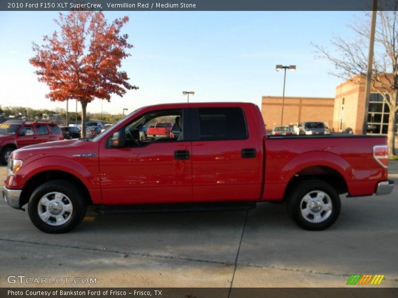 Vermillion Red / Medium Stone 2010 Ford F150 XLT SuperCrew