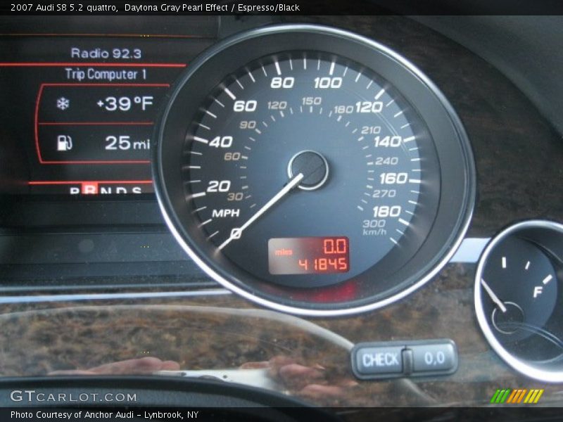 Daytona Gray Pearl Effect / Espresso/Black 2007 Audi S8 5.2 quattro