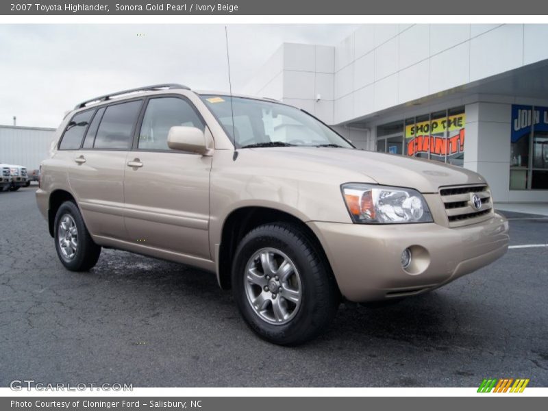 Sonora Gold Pearl / Ivory Beige 2007 Toyota Highlander
