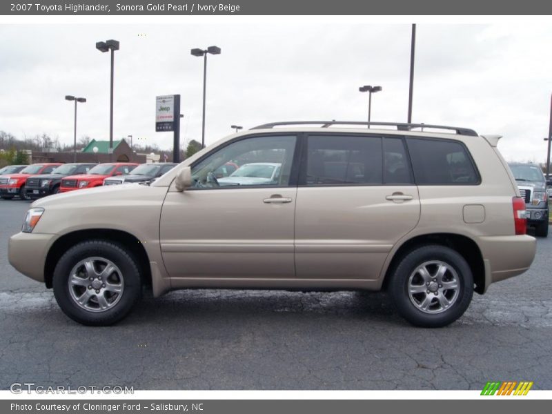 Sonora Gold Pearl / Ivory Beige 2007 Toyota Highlander