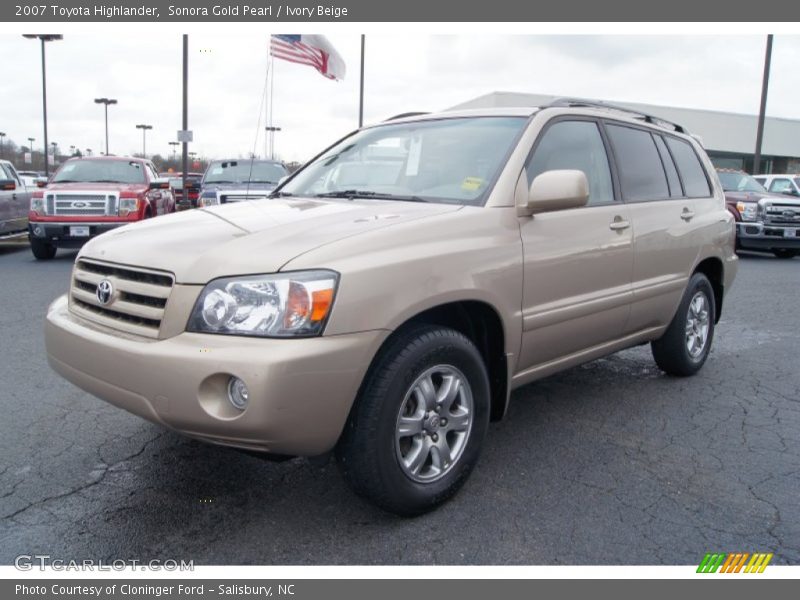 Sonora Gold Pearl / Ivory Beige 2007 Toyota Highlander