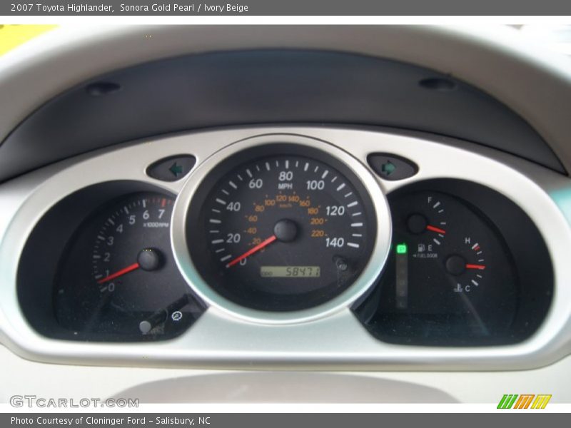 Sonora Gold Pearl / Ivory Beige 2007 Toyota Highlander