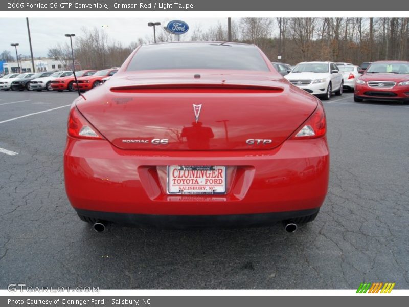 Crimson Red / Light Taupe 2006 Pontiac G6 GTP Convertible