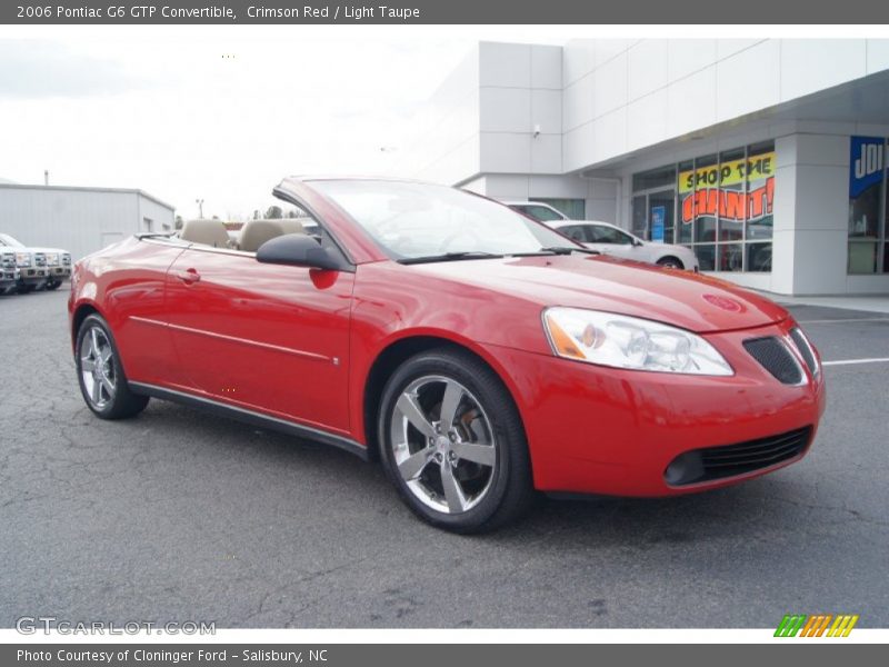 Crimson Red / Light Taupe 2006 Pontiac G6 GTP Convertible