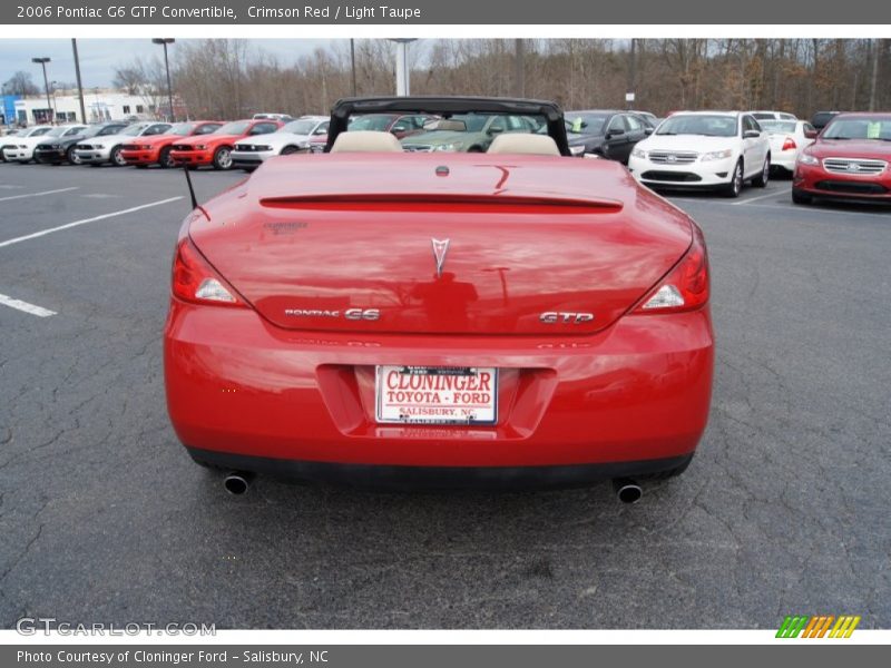 Crimson Red / Light Taupe 2006 Pontiac G6 GTP Convertible