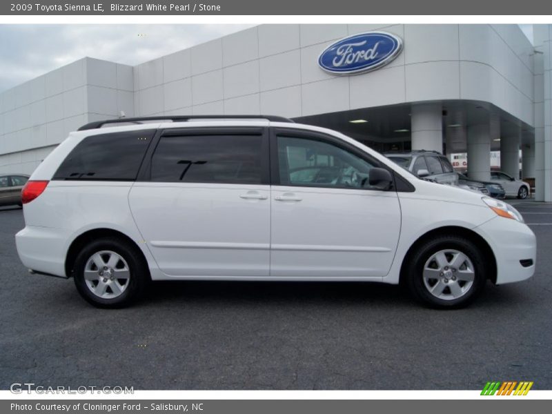 Blizzard White Pearl / Stone 2009 Toyota Sienna LE