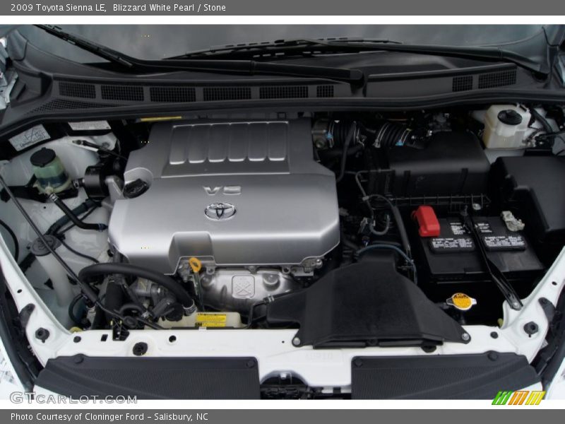 Blizzard White Pearl / Stone 2009 Toyota Sienna LE