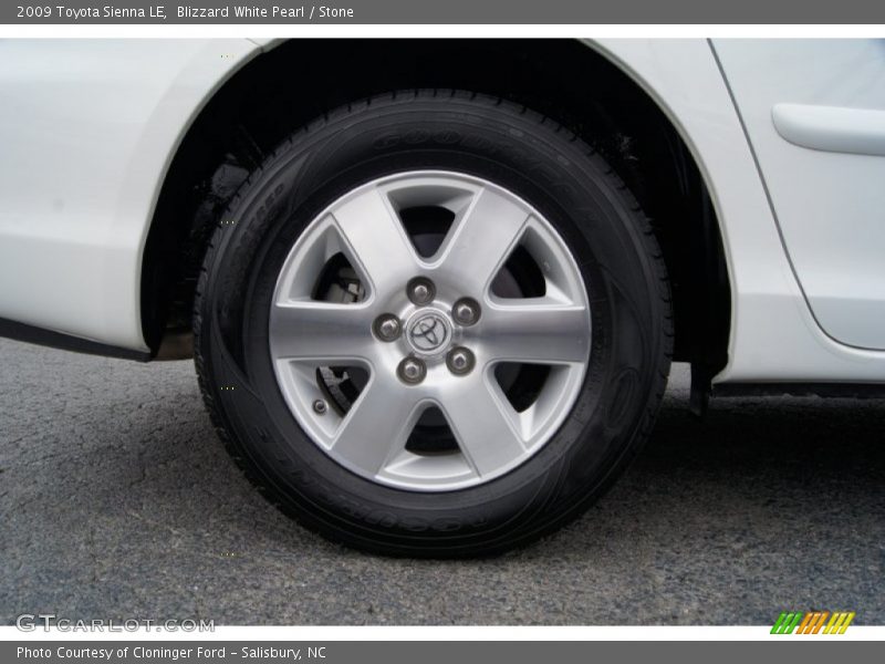 Blizzard White Pearl / Stone 2009 Toyota Sienna LE