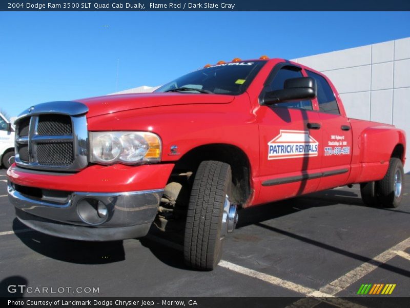 Flame Red / Dark Slate Gray 2004 Dodge Ram 3500 SLT Quad Cab Dually