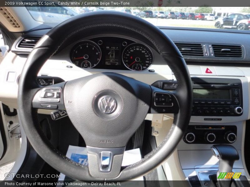 Candy White / Cornsilk Beige Two-Tone 2009 Volkswagen CC Sport