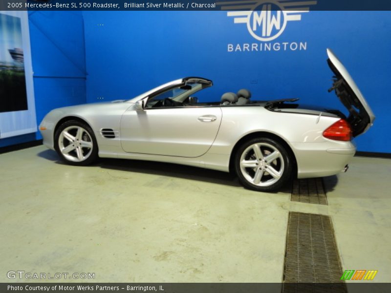 Brilliant Silver Metallic / Charcoal 2005 Mercedes-Benz SL 500 Roadster