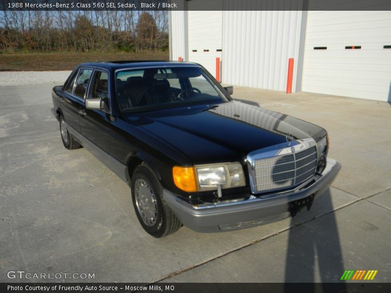 Black / Black 1988 Mercedes-Benz S Class 560 SEL Sedan