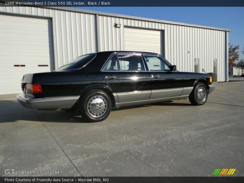 Black / Black 1988 Mercedes-Benz S Class 560 SEL Sedan