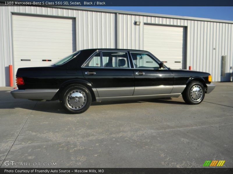 Black / Black 1988 Mercedes-Benz S Class 560 SEL Sedan