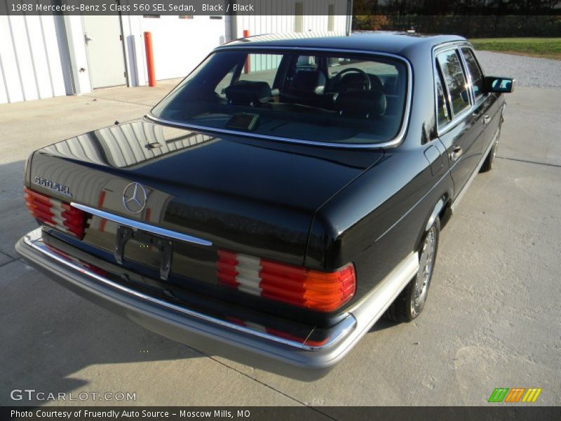 Black / Black 1988 Mercedes-Benz S Class 560 SEL Sedan