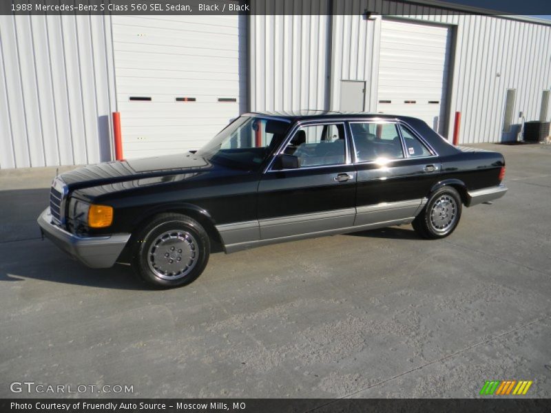 Black / Black 1988 Mercedes-Benz S Class 560 SEL Sedan