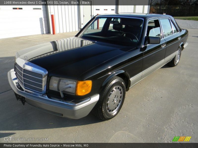 Black / Black 1988 Mercedes-Benz S Class 560 SEL Sedan