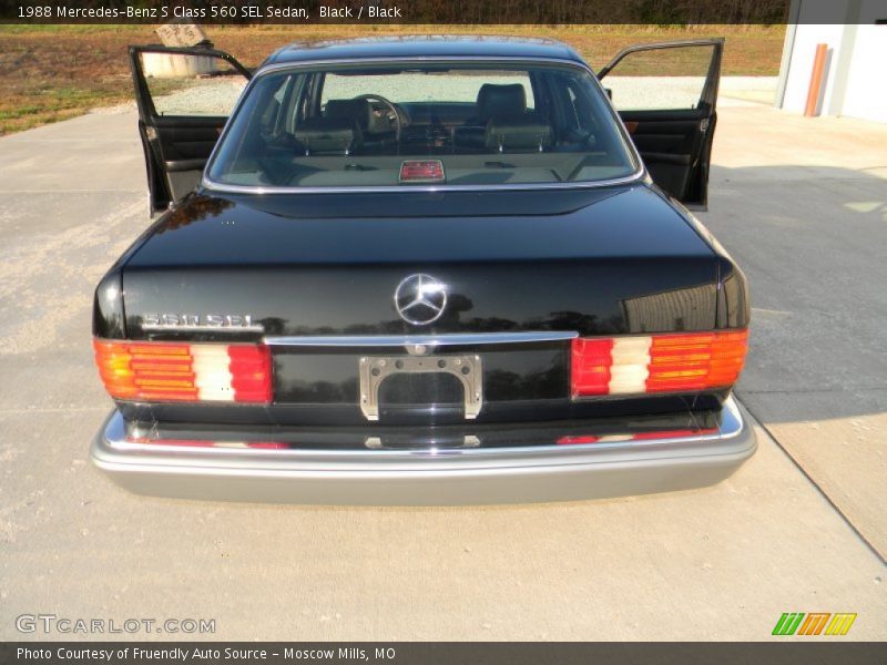 Black / Black 1988 Mercedes-Benz S Class 560 SEL Sedan