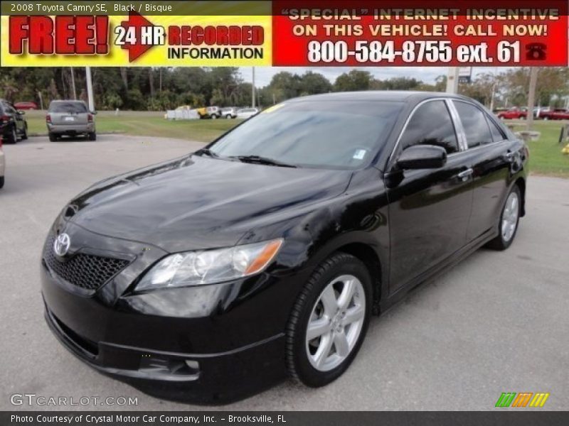 Black / Bisque 2008 Toyota Camry SE