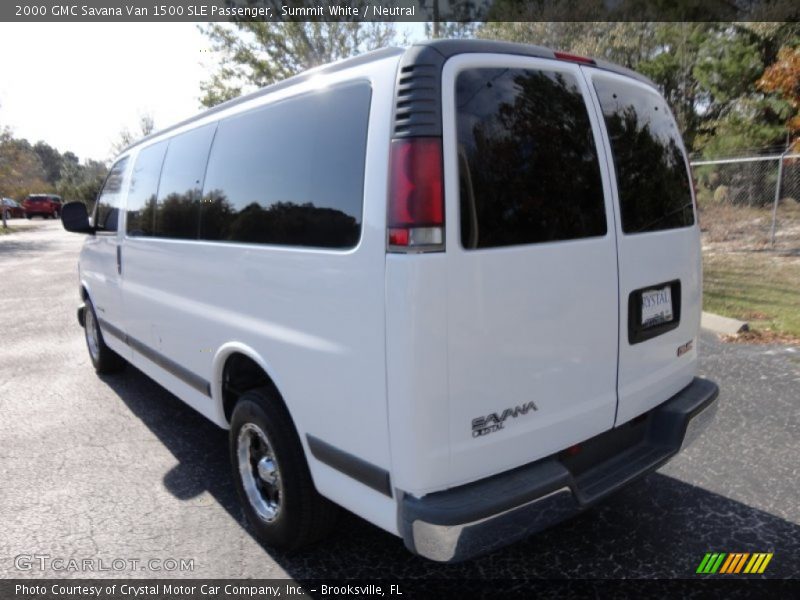 Summit White / Neutral 2000 GMC Savana Van 1500 SLE Passenger