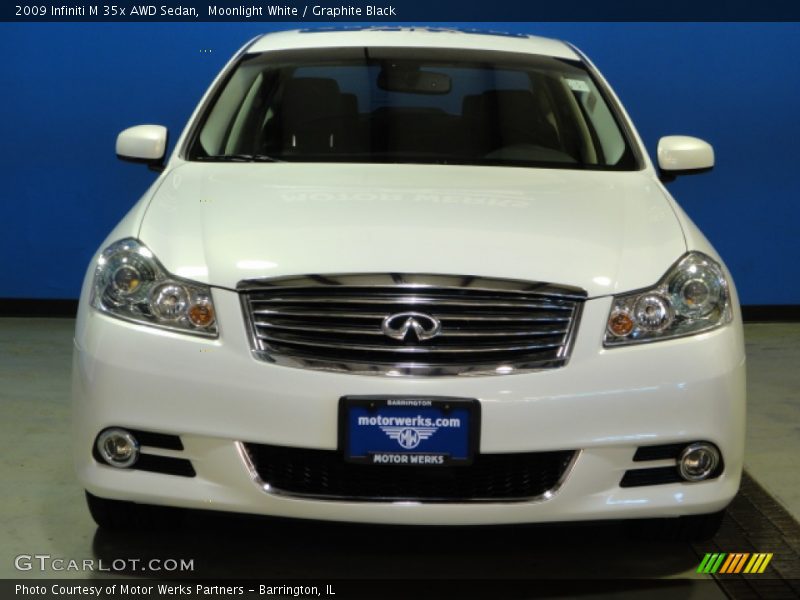 Moonlight White / Graphite Black 2009 Infiniti M 35x AWD Sedan
