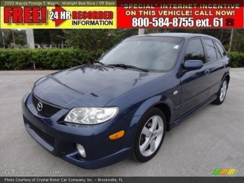 Midnight Blue Mica / Off Black 2003 Mazda Protege 5 Wagon