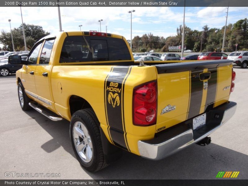 Detonator Yellow / Medium Slate Gray 2008 Dodge Ram 1500 Big Horn Edition Quad Cab 4x4