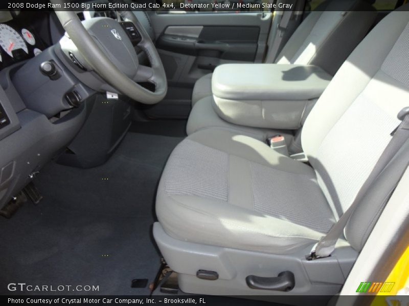 Detonator Yellow / Medium Slate Gray 2008 Dodge Ram 1500 Big Horn Edition Quad Cab 4x4