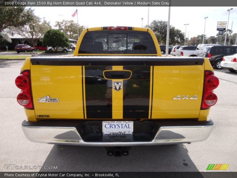 Detonator Yellow / Medium Slate Gray 2008 Dodge Ram 1500 Big Horn Edition Quad Cab 4x4