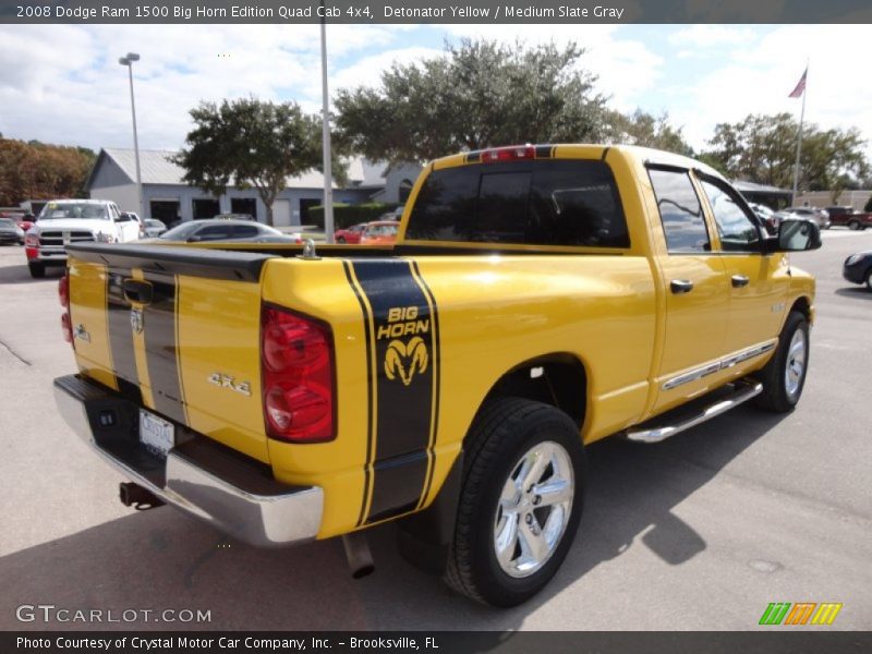 Detonator Yellow / Medium Slate Gray 2008 Dodge Ram 1500 Big Horn Edition Quad Cab 4x4
