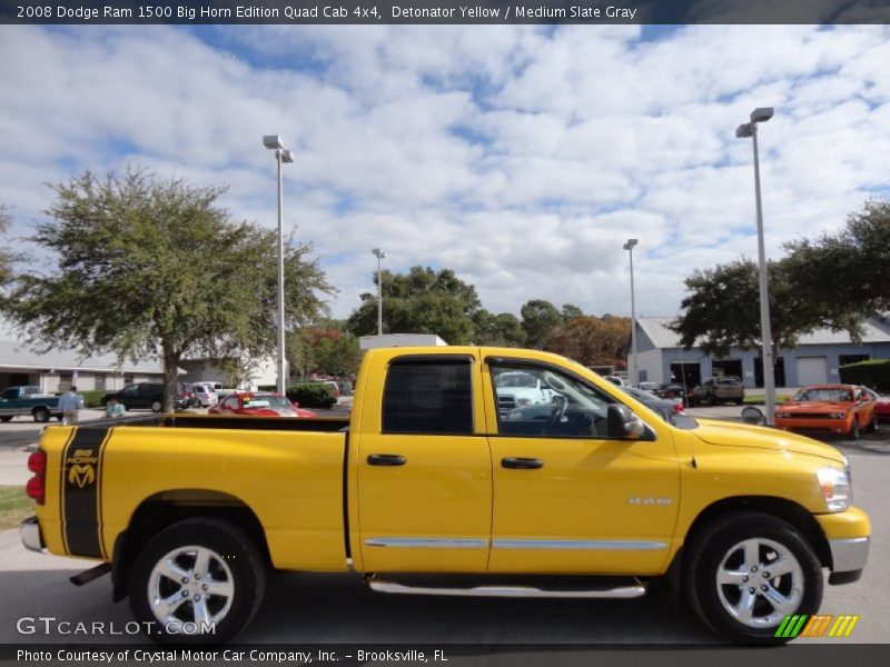 Detonator Yellow / Medium Slate Gray 2008 Dodge Ram 1500 Big Horn Edition Quad Cab 4x4