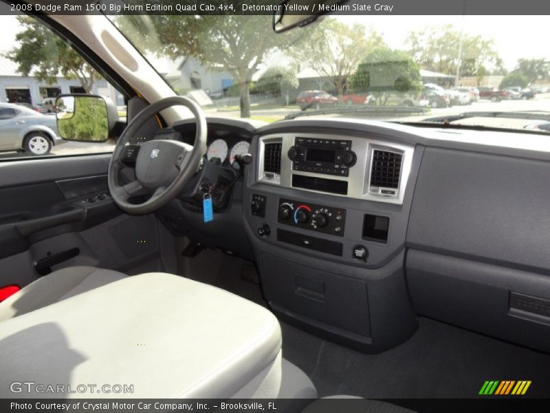 Detonator Yellow / Medium Slate Gray 2008 Dodge Ram 1500 Big Horn Edition Quad Cab 4x4