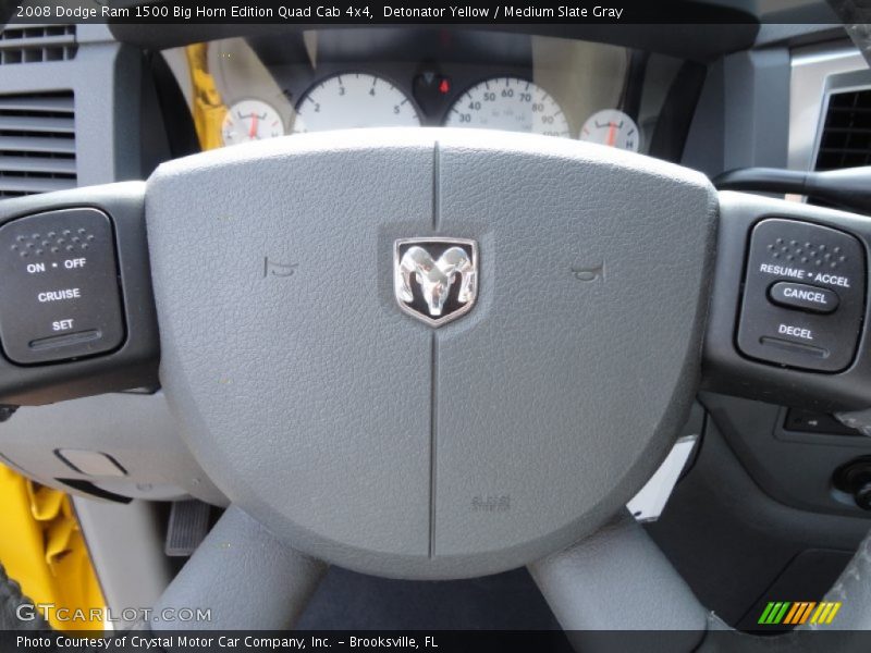 Detonator Yellow / Medium Slate Gray 2008 Dodge Ram 1500 Big Horn Edition Quad Cab 4x4