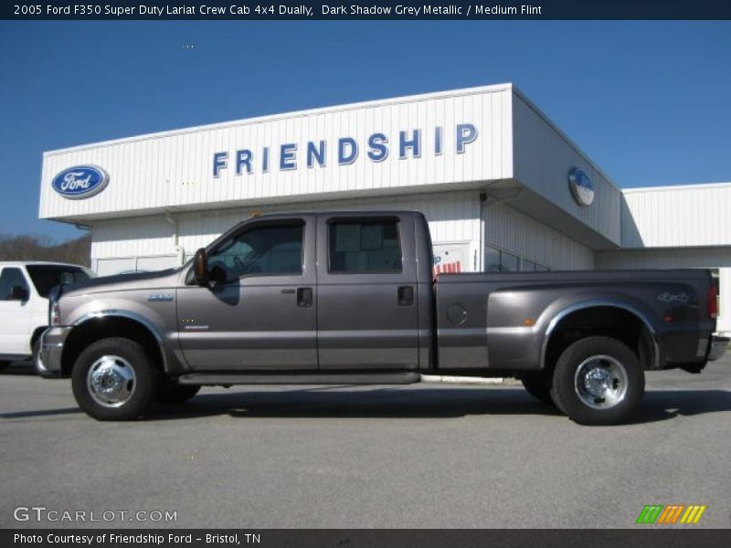 Dark Shadow Grey Metallic / Medium Flint 2005 Ford F350 Super Duty Lariat Crew Cab 4x4 Dually