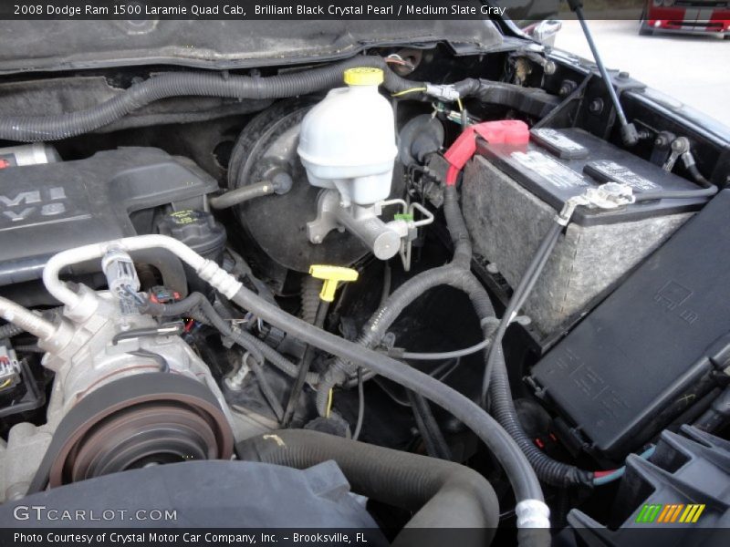 Brilliant Black Crystal Pearl / Medium Slate Gray 2008 Dodge Ram 1500 Laramie Quad Cab